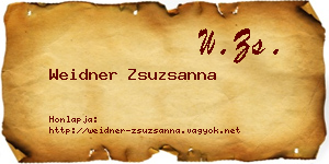 Weidner Zsuzsanna névjegykártya